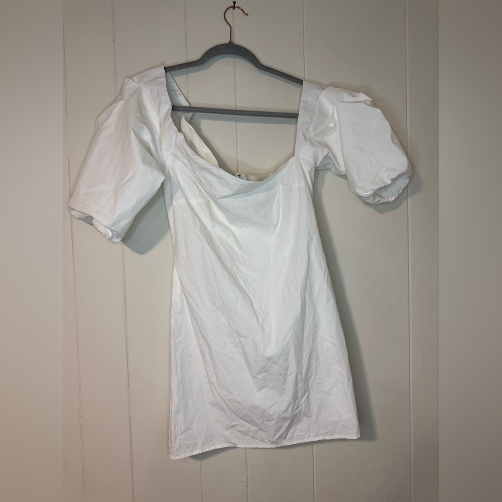 Anthropologie Mare Mare White Puff Sleeve Mini Dress
